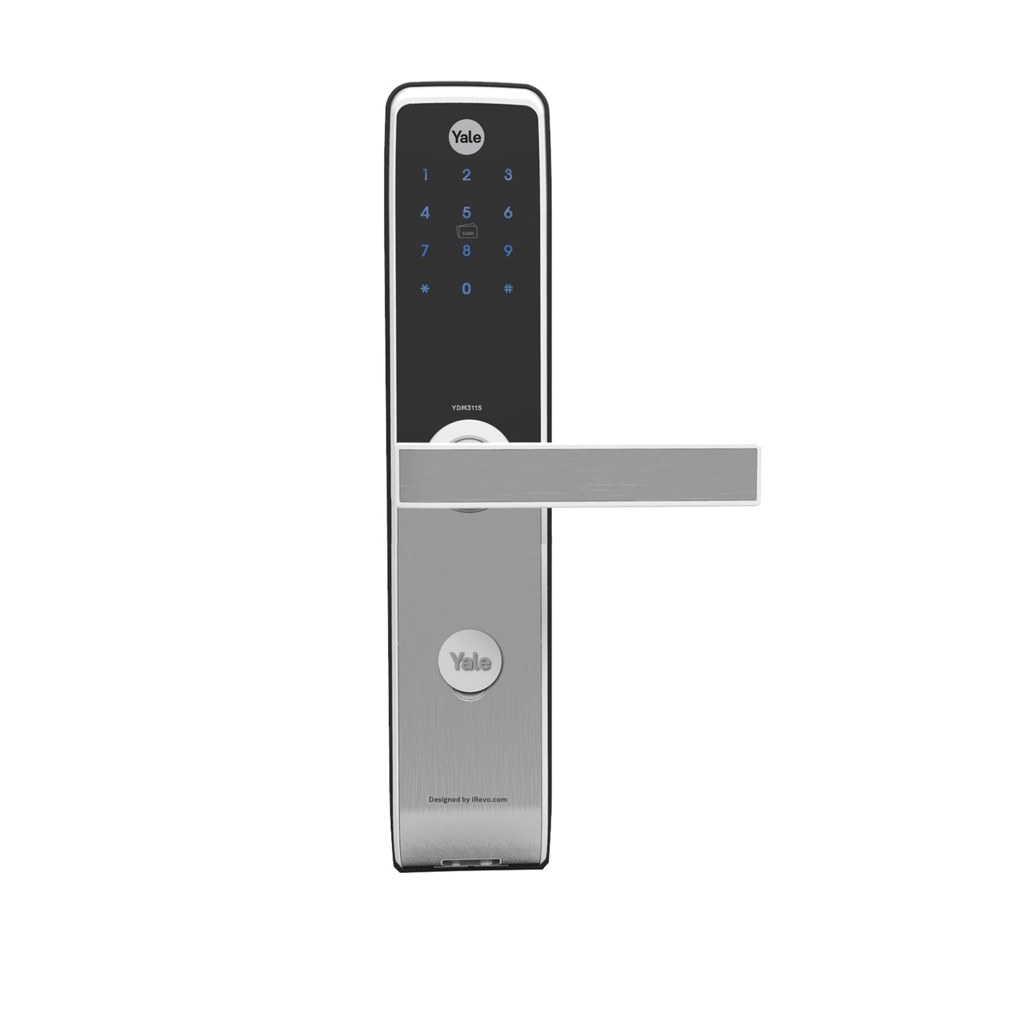 YDM 3115 AV Series- Smart Lock, Silver with PIN, RFID and Mechanical card