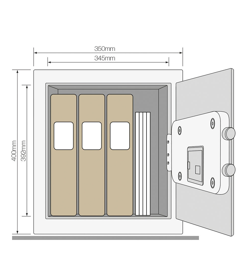 YSEB/400/EB1 High Security Office Digital Safe Locker - Pin Access - Black