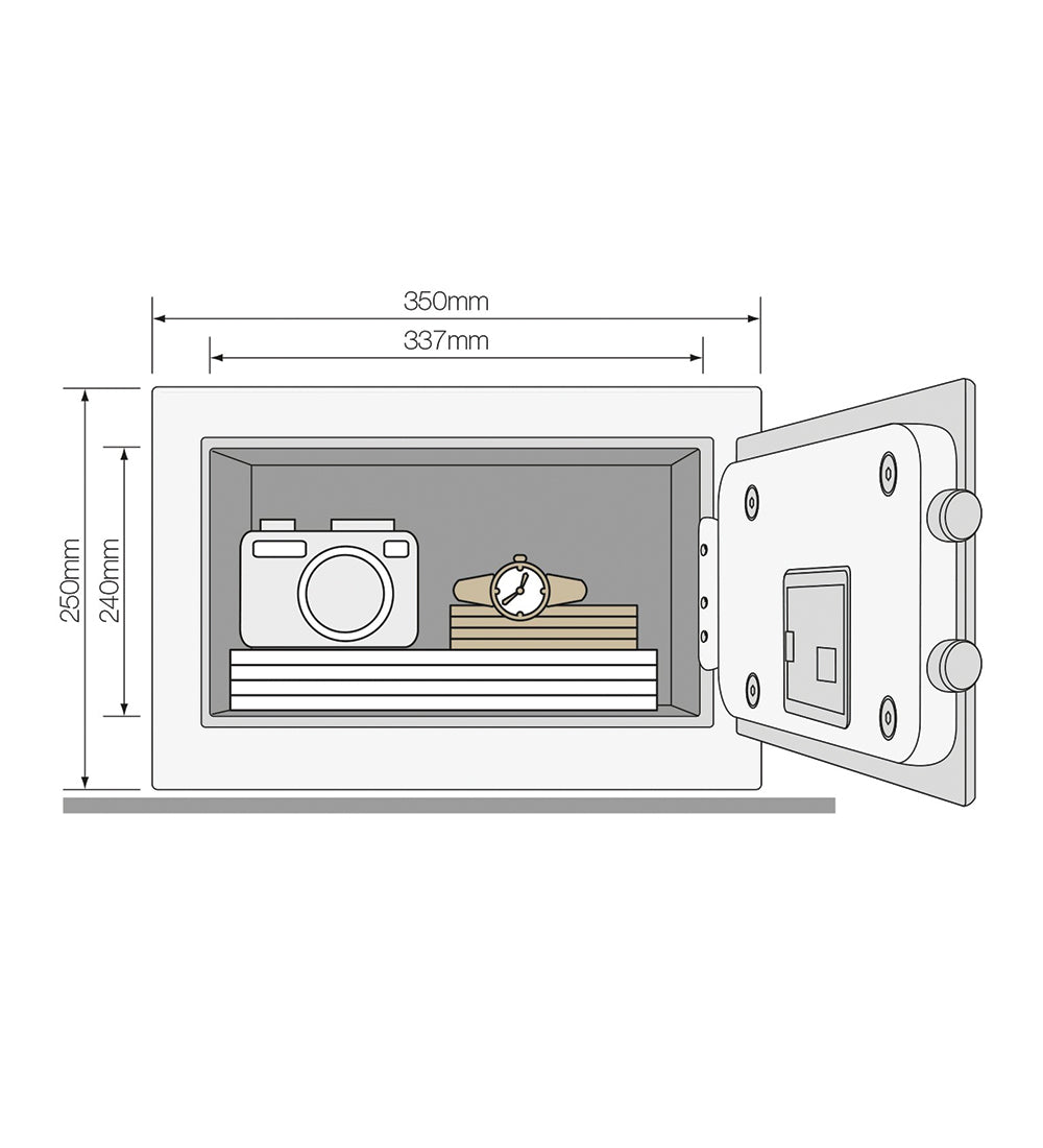 YSEM/250/EG1 Maximum Security Certified Safe Locker-Home, PIN, Grey