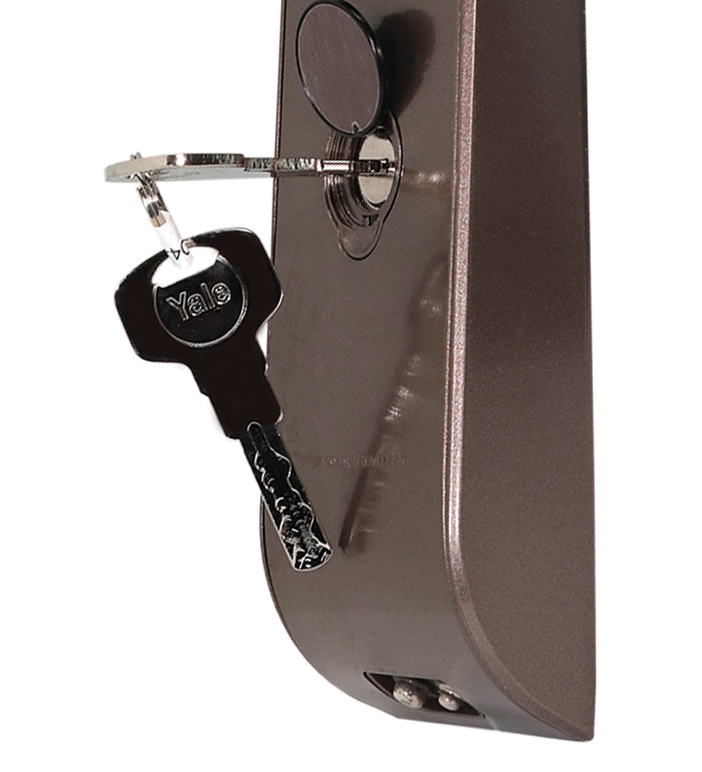 YDM 4115 -A Series, Smart Lock, Brown with Fingerprint, PIN, manual key and Yale Home App With Bluetooth Module and Wifi Connect Bridge