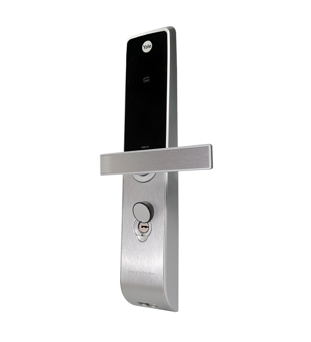 YDM 3115 AV Series- Smart Lock, Silver with PIN, RFID and Mechanical card