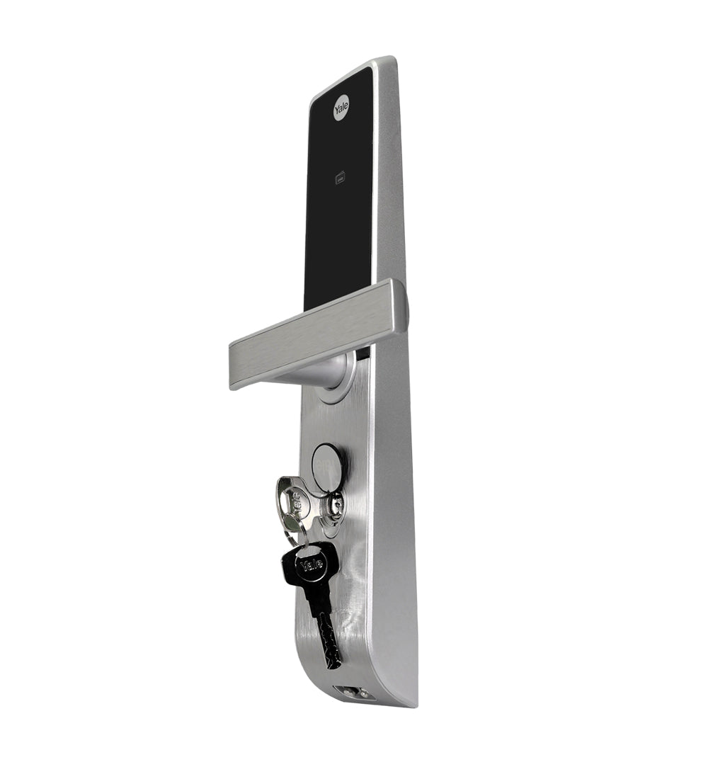 YDM 3115 AV Series- Smart Lock, Silver with PIN, RFID and Mechanical card