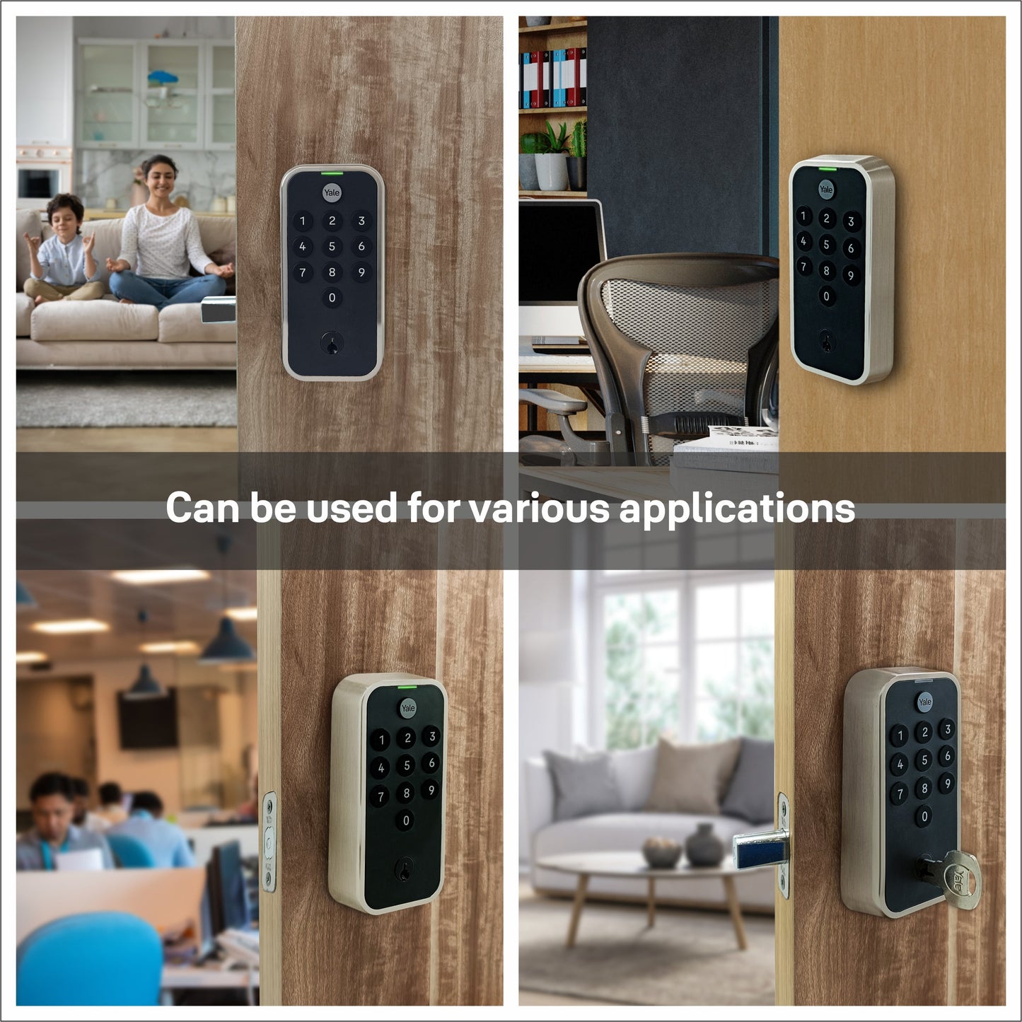 Yale TYE Digital Lock, Satin Nickel Finish, with PIN and Manual Key