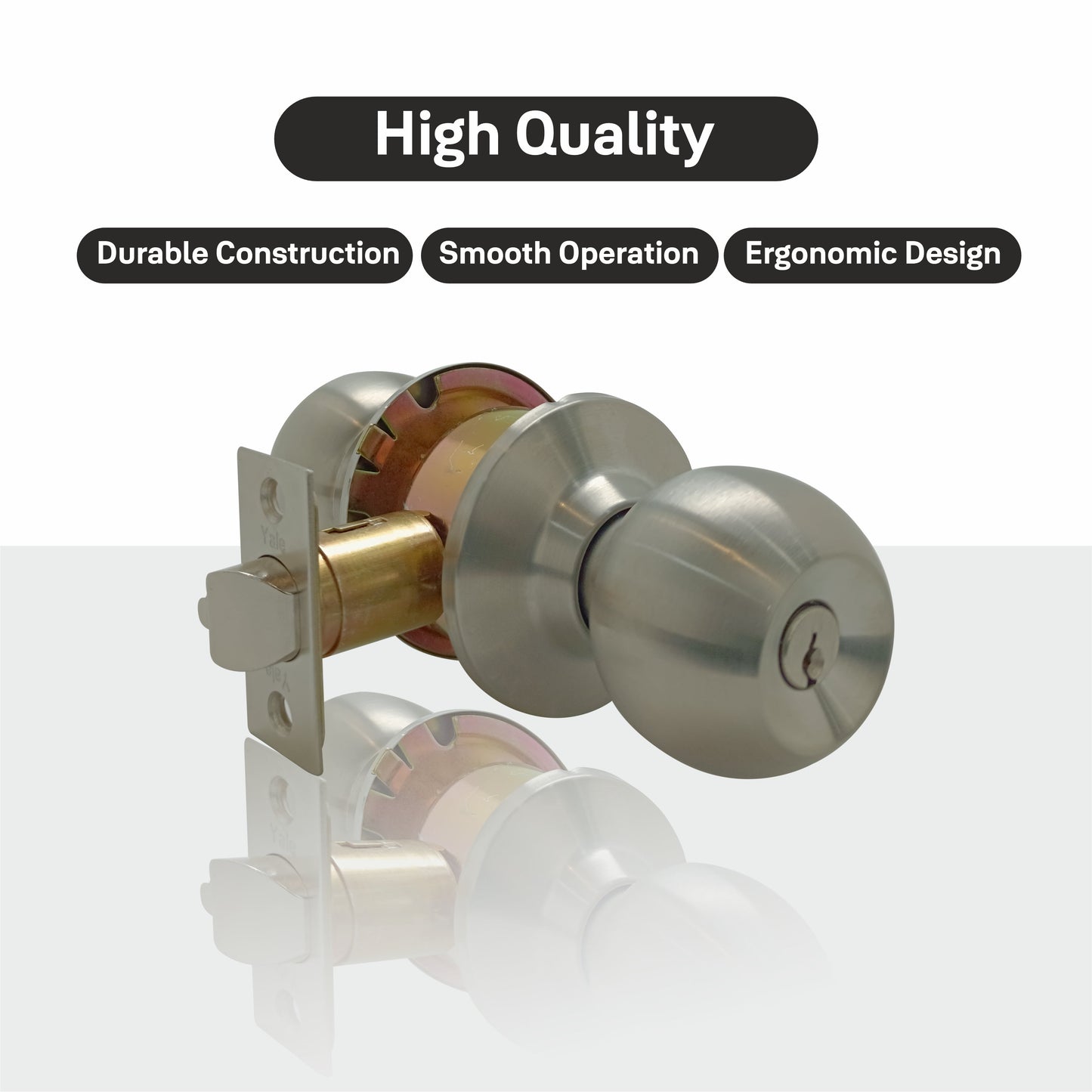 CA5127 Knobset 60/70mm B/S, Entrance, Satin Steel