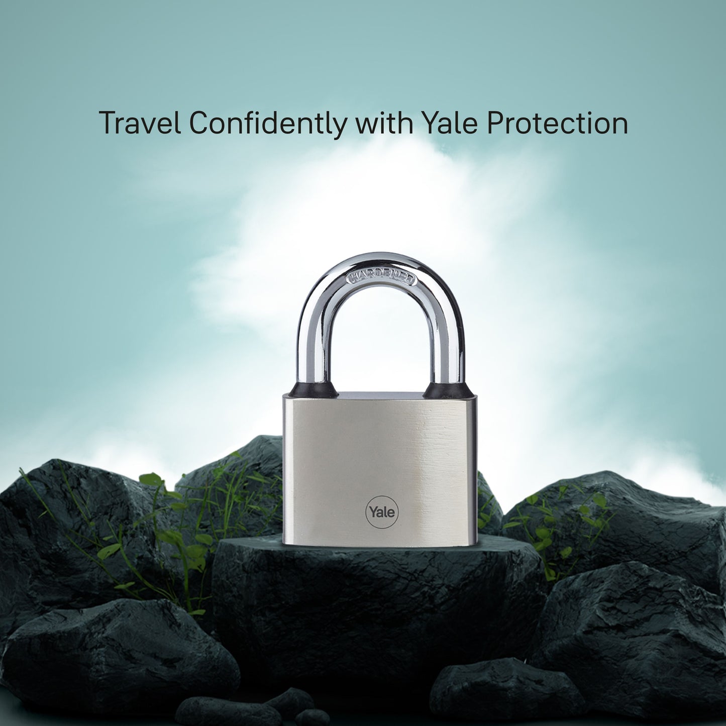 Y112/50/128/1 Yale 50mm Iron Disc Padlock with 3 Retaining Keys (Silver Finish)