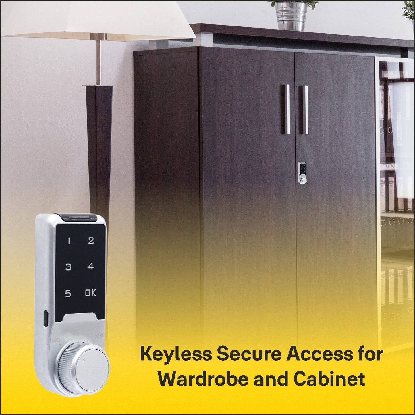 Mesh Pin Digital Wardrobe Lock for Wardrobes and Cabinets