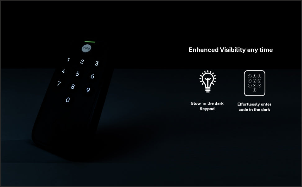 Yale TYE Digital Lock, Satin Nickel Finish, with PIN and Manual Key