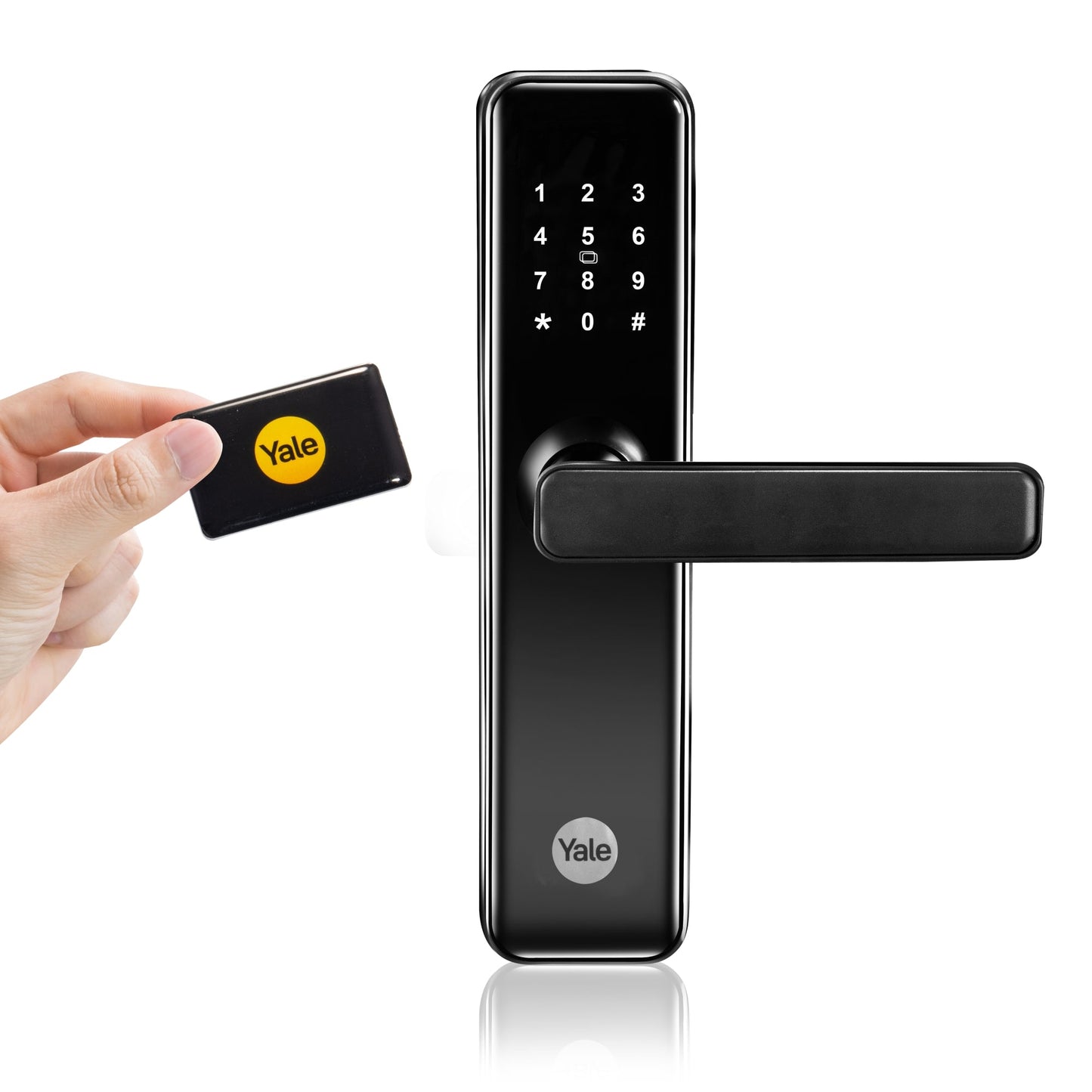 YDME 50Pro Smart Door Lock, Black, PIN, RFID, Manual Key Access