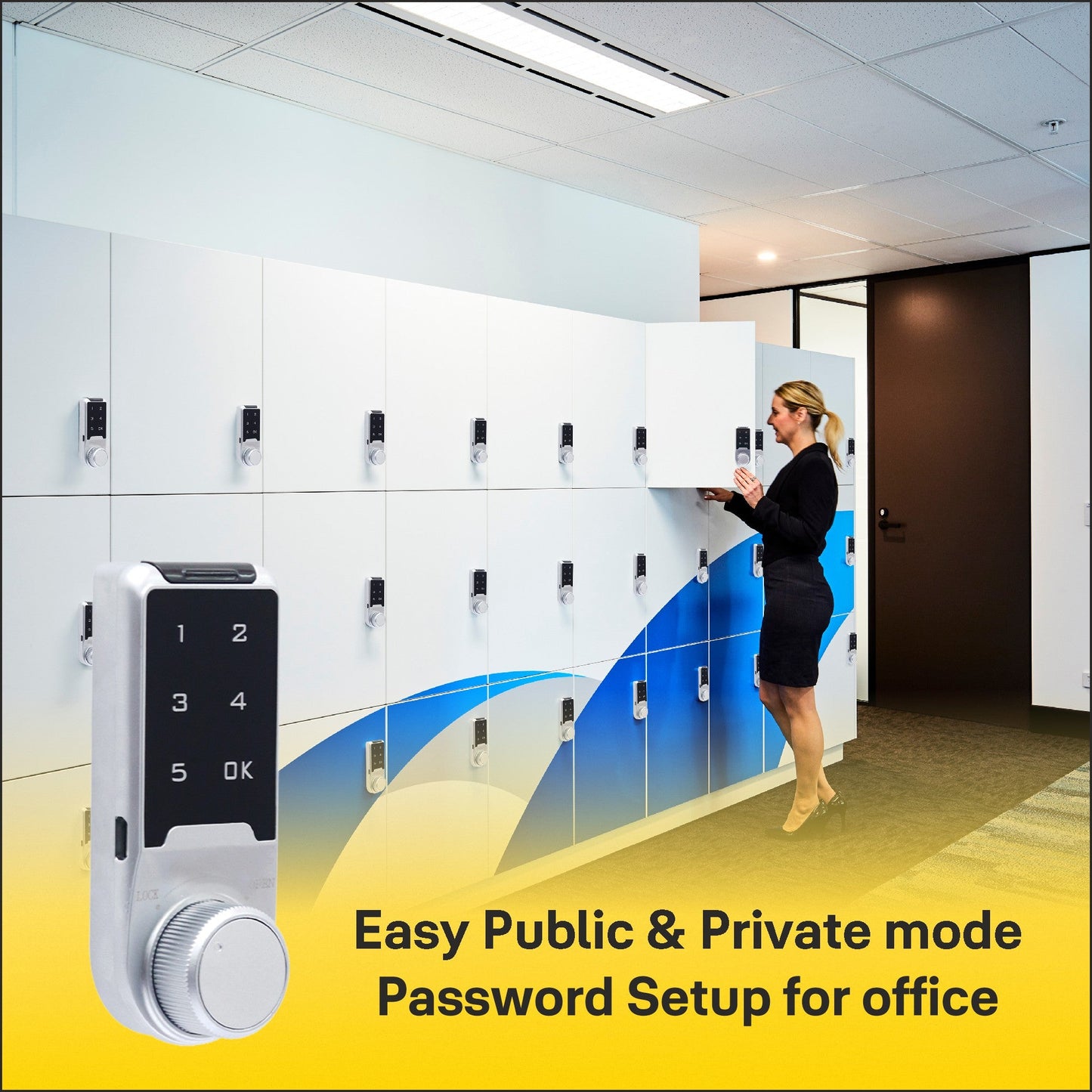Mesh Pin Digital Wardrobe Lock for Wardrobes and Cabinets