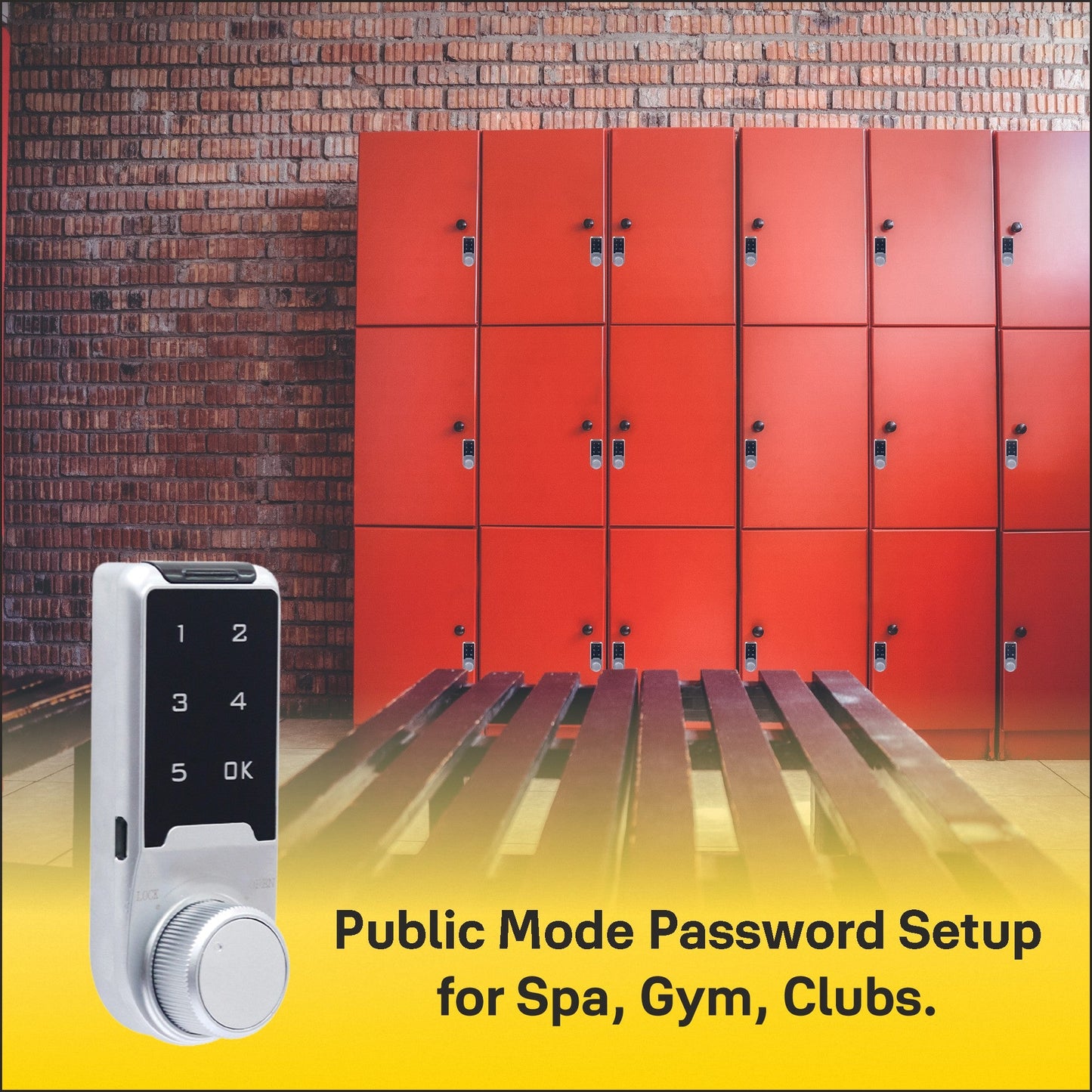 Mesh Pin Digital Wardrobe Lock for Wardrobes and Cabinets