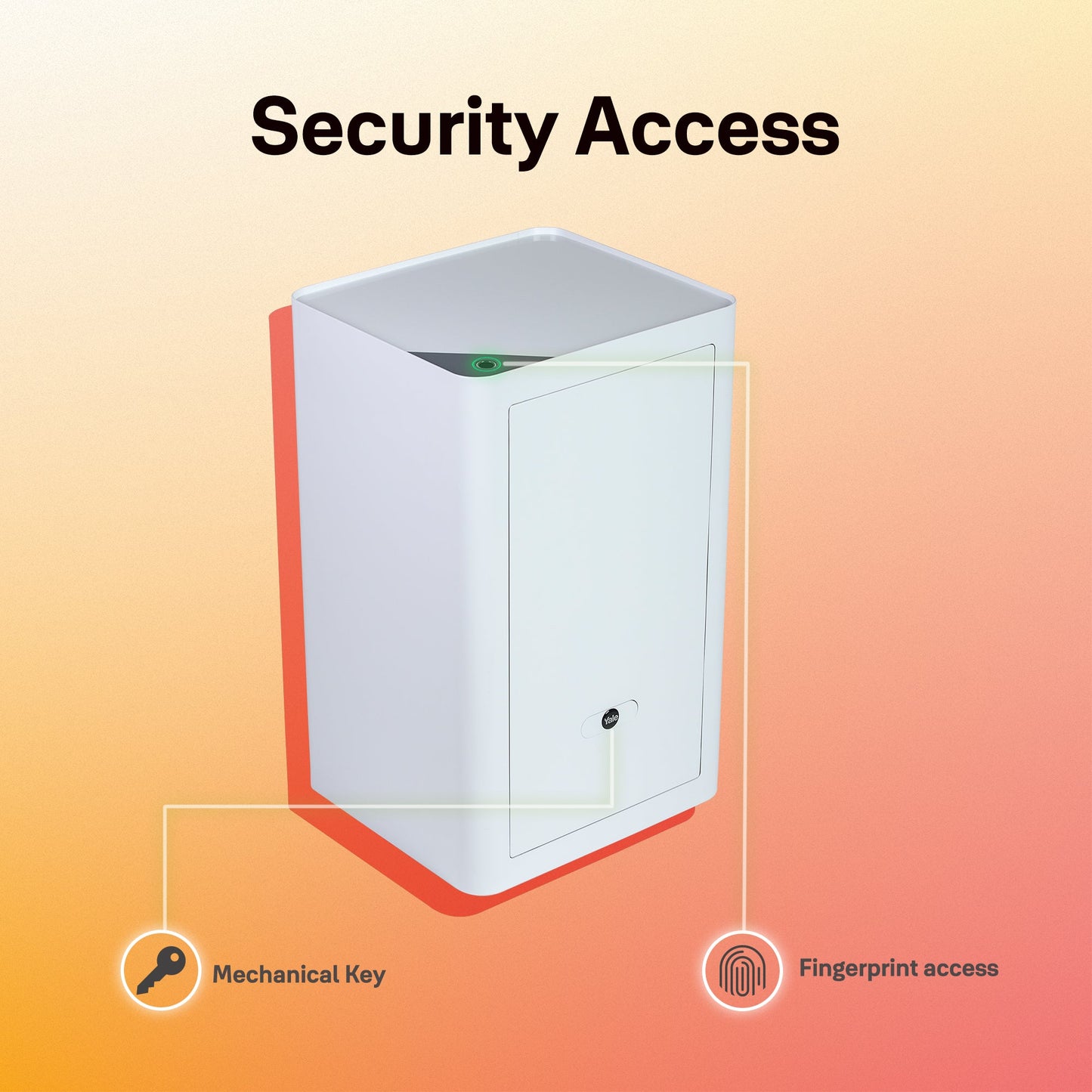 Classic Fingerprint Safe Locker for home and office 580/W1 - White, Multi Bolt Locking