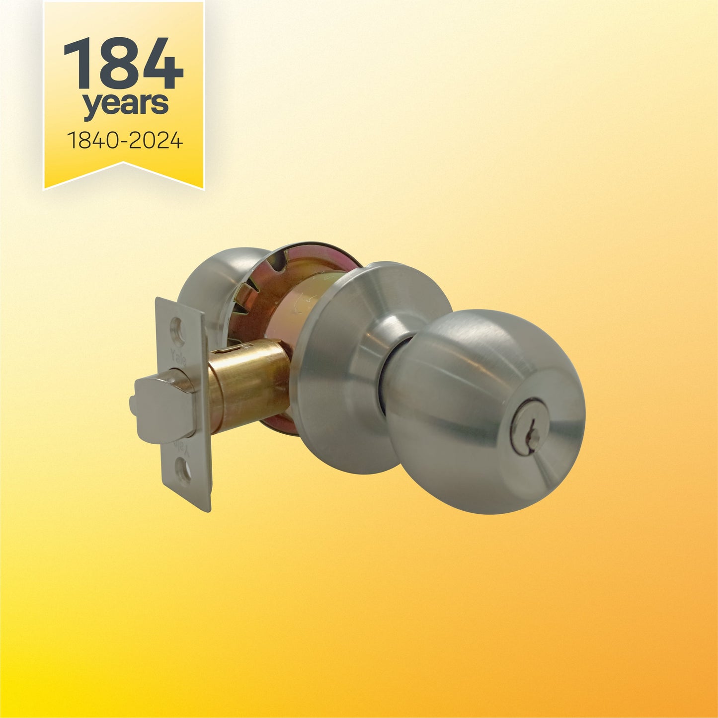 CA5127 Knobset 60/70mm B/S, Entrance, Satin Steel