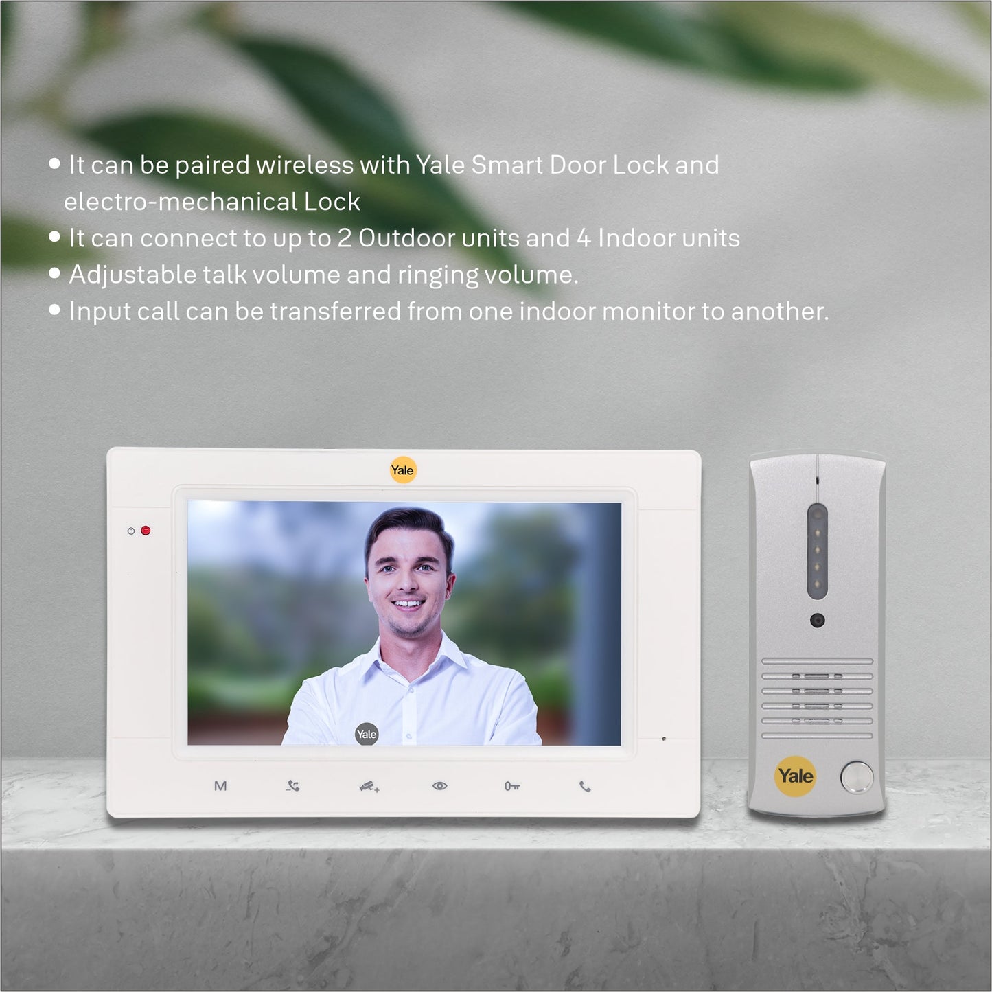 JB 305- M Video Door Phone with Two way communication, 7inch TFT LCD and Camera with Night Vision LEDs