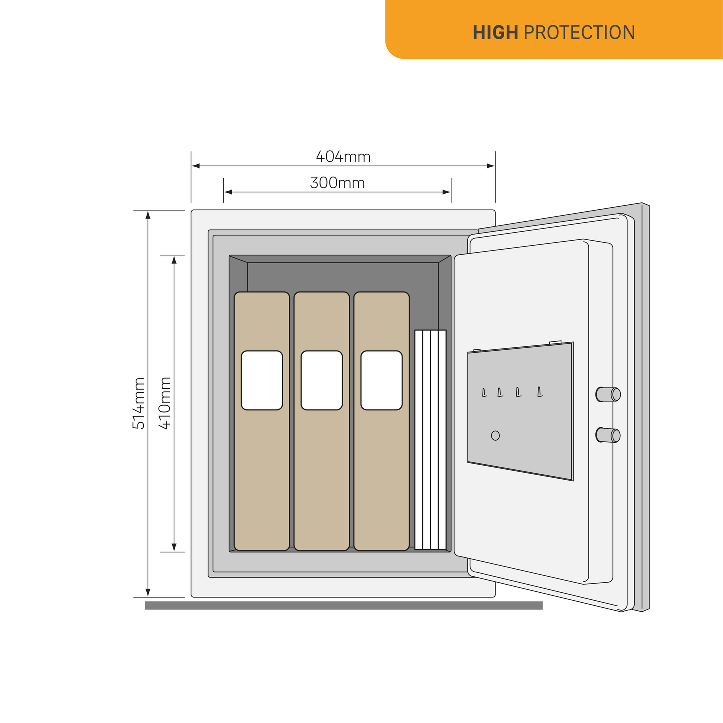 YFM/520/FG2 X-Large Fire Safe Locker (60 minutes) for Home & Office
