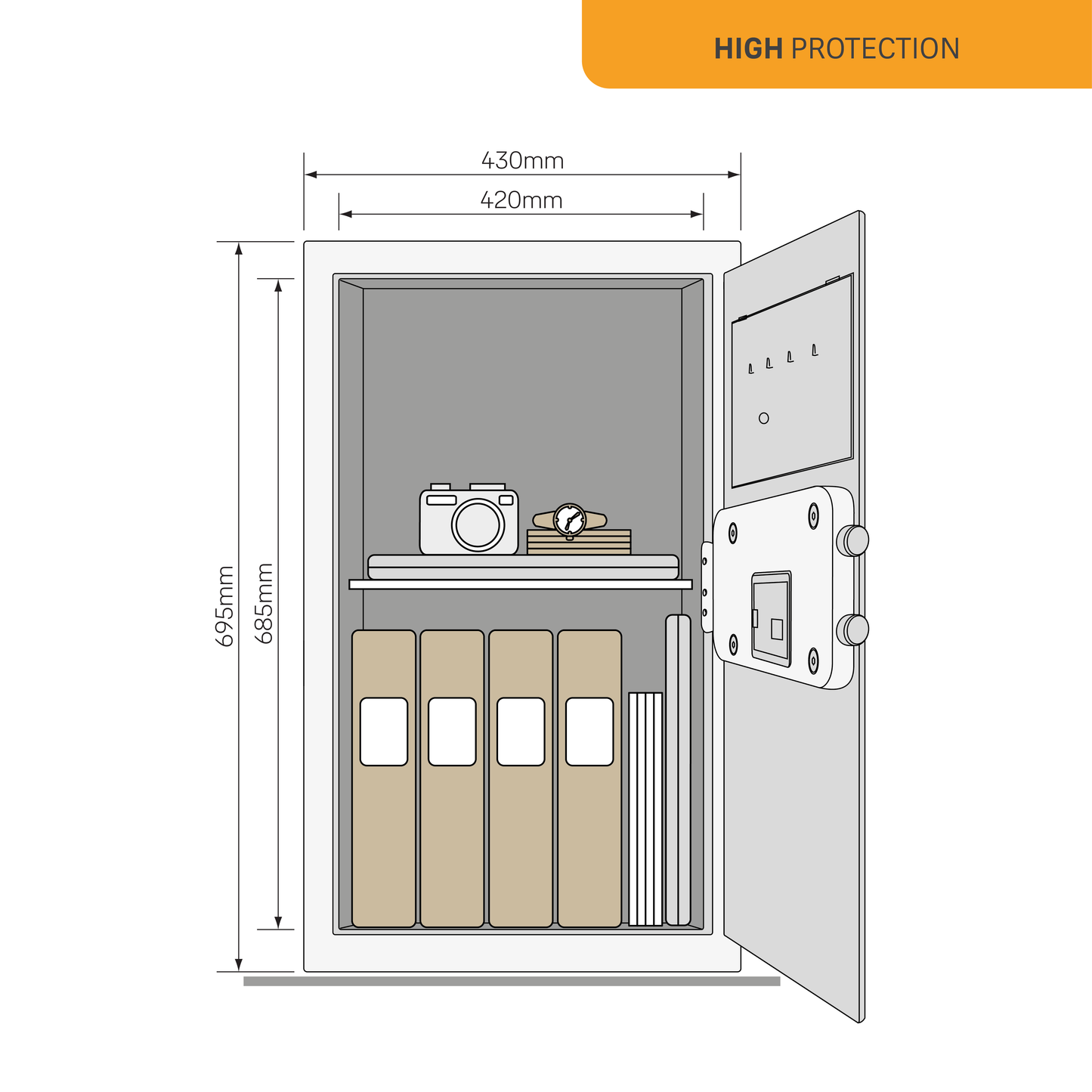 YFM/695/FG2 - XXL Professional Fire Safe Locker (90 minutes)