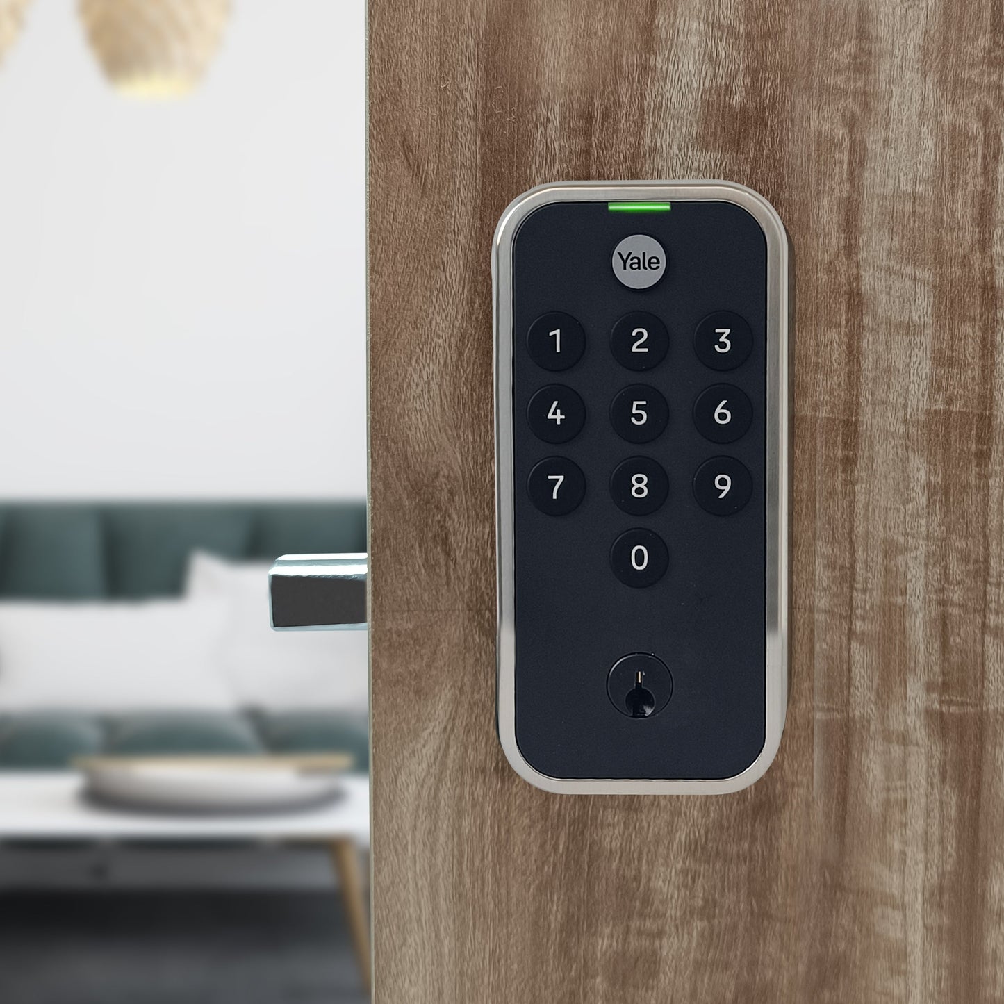 Yale TYE Digital Lock, Satin Nickel Finish, with PIN and Manual Key