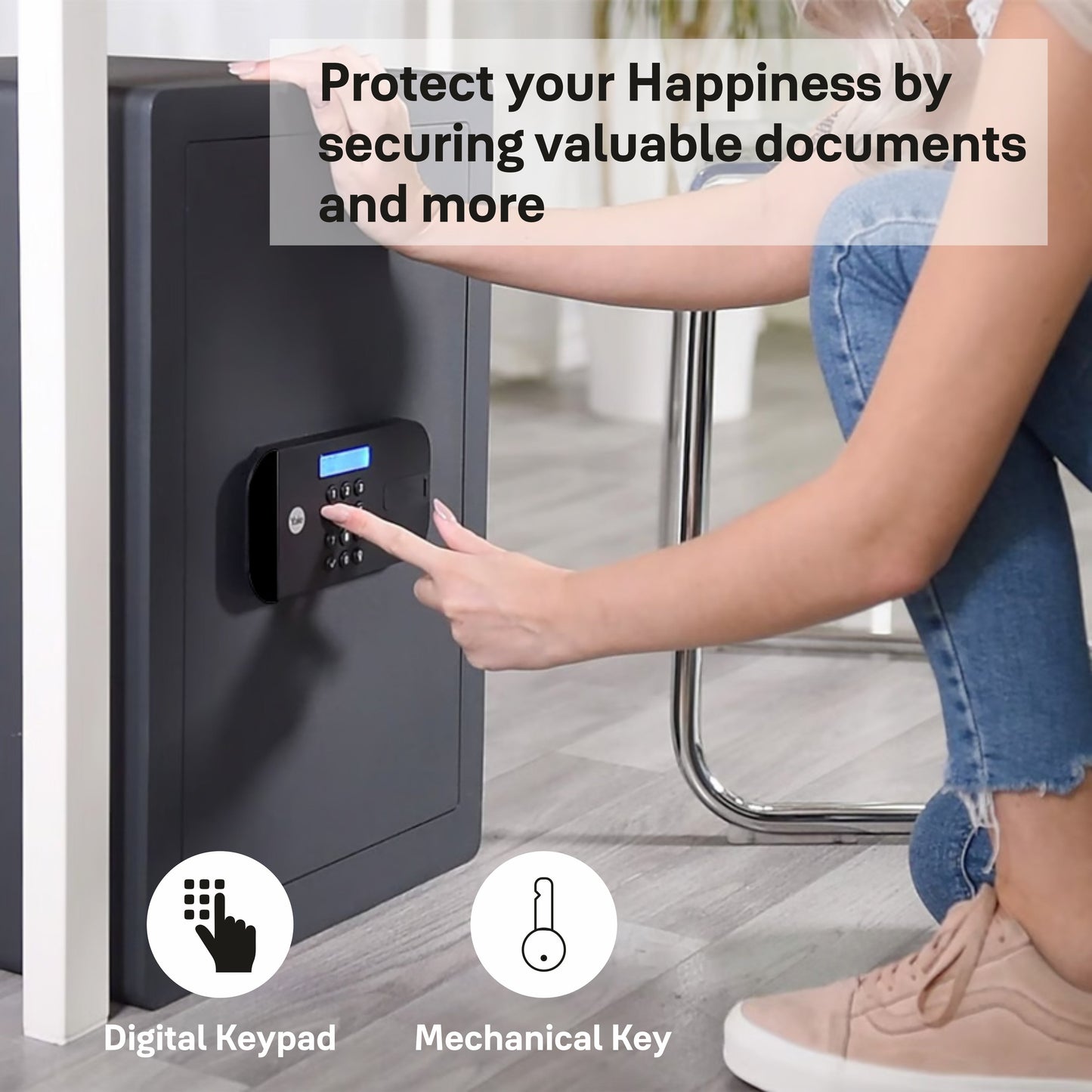 YSEB/400/EB1 High Security Office Digital Safe Locker - Pin Access - Black