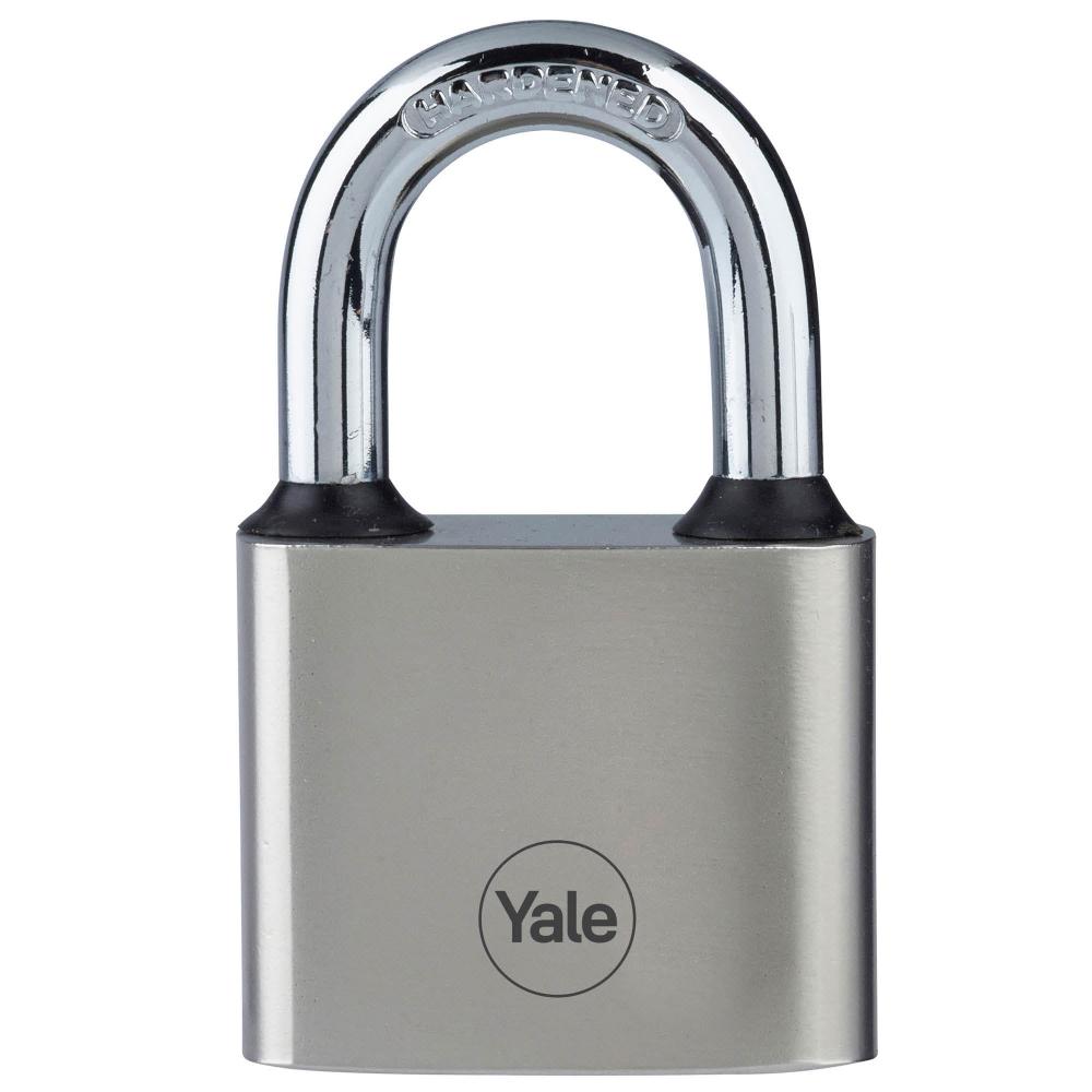 Y112/40/124/1 Yale 40mm Iron Disc Padlock with 3 Retaining Keys (Silver Finish)