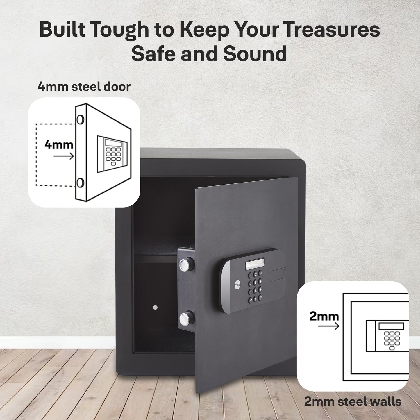 YSEB/400/EB1 High Security Office Digital Safe Locker - Pin Access - Black