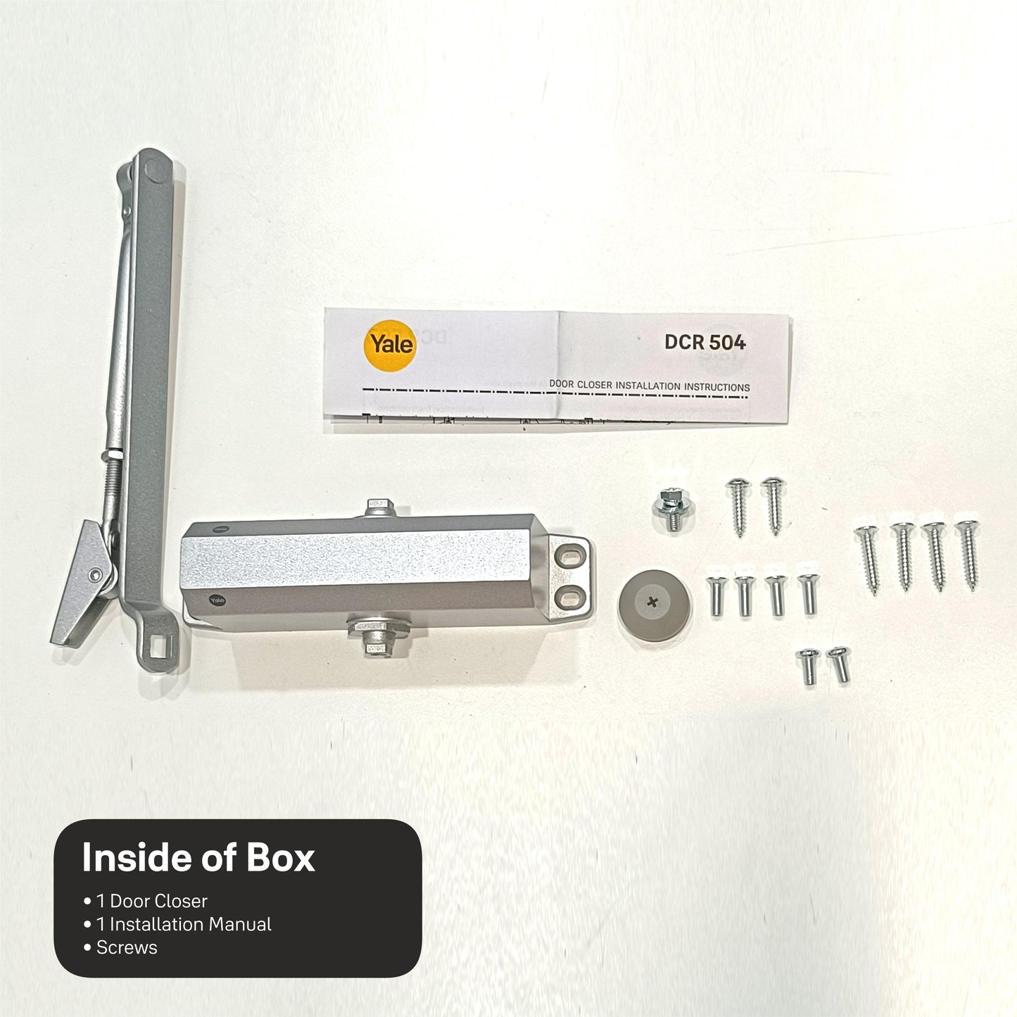DCR-504 Door Closer, EN Size 4, Silver