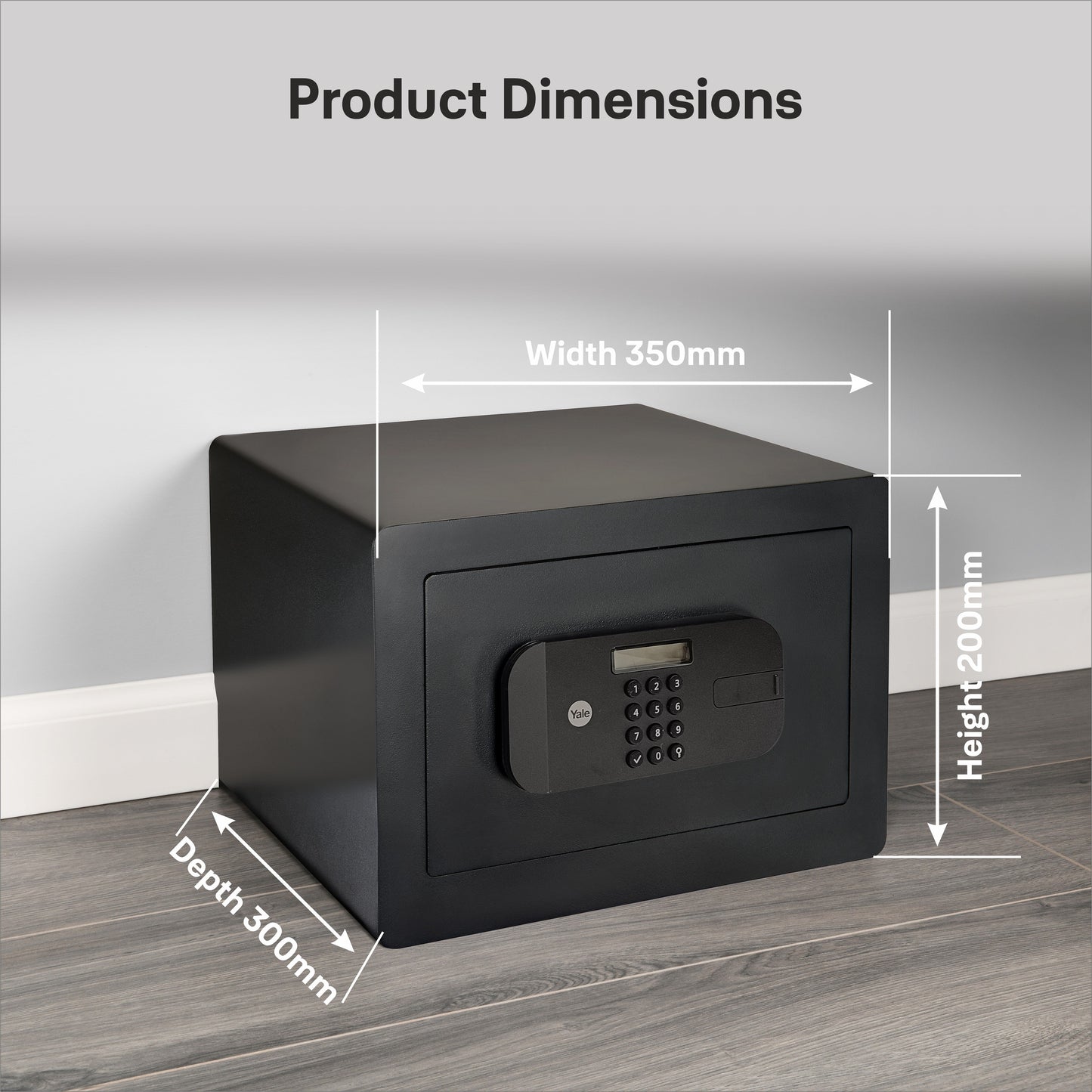 YSEB/200/EB1 High Security Compact Digital Safe Locker PIN, Black