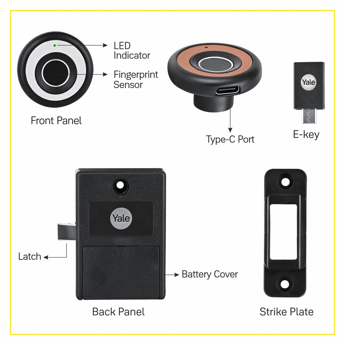 Biometric Smart Premium Furniture Lock - No Need for Separate Handle