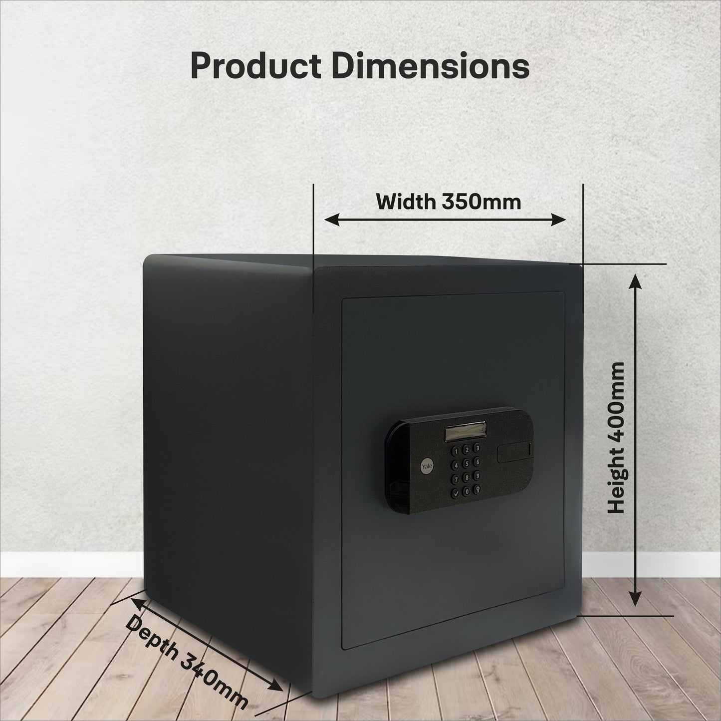 YSEB/400/EB1 High Security Office Digital Safe Locker - Pin Access - Black