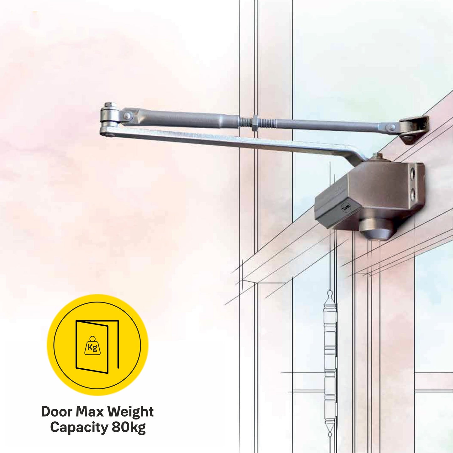 DCR-504 Door Closer, EN Size 4, Silver