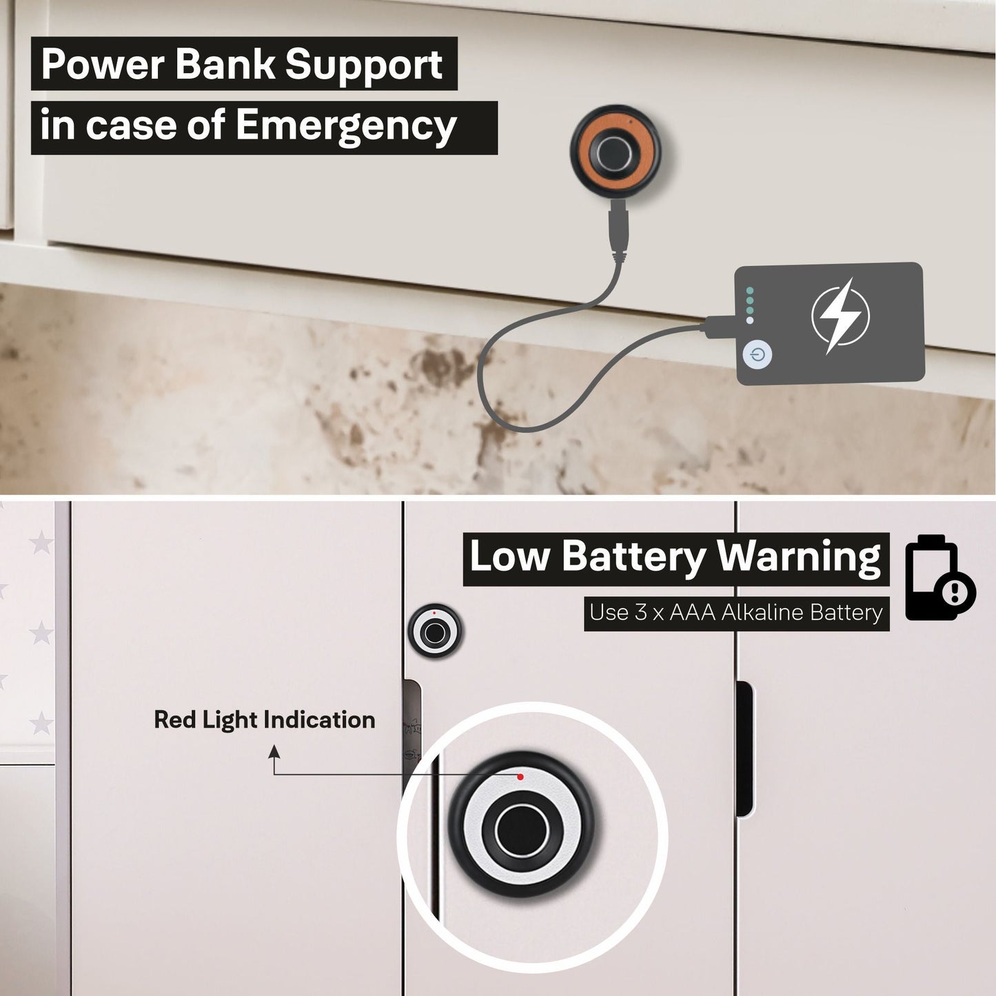 Biometric Smart Premium Furniture Lock - No Need for Separate Handle