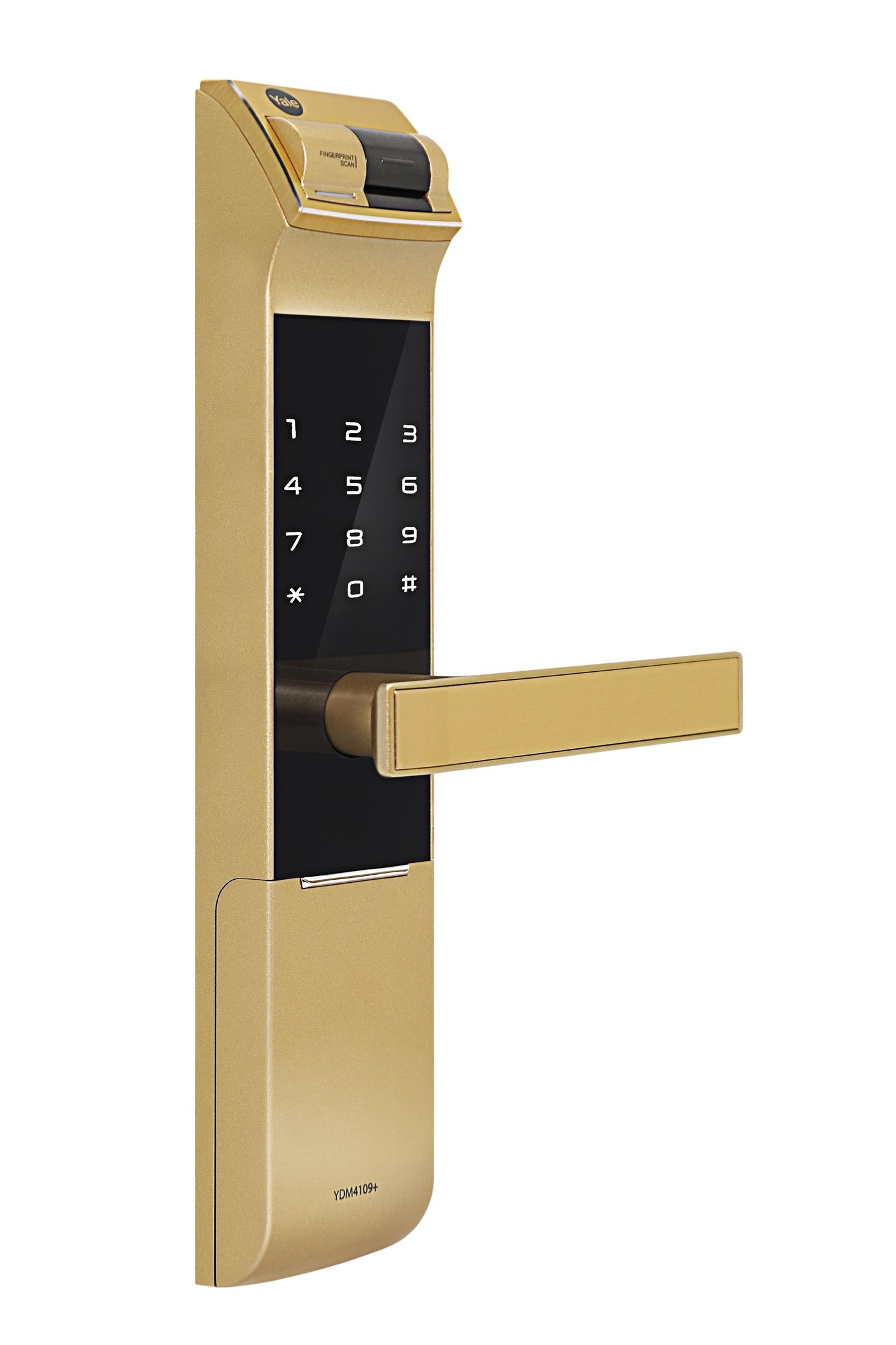 YDM 4109- A Series, Biometric Smart Lock, Gold