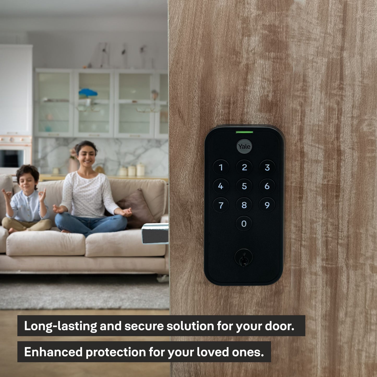 Yale TYE Digital Lock, Black Color, with PIN and Manual Key