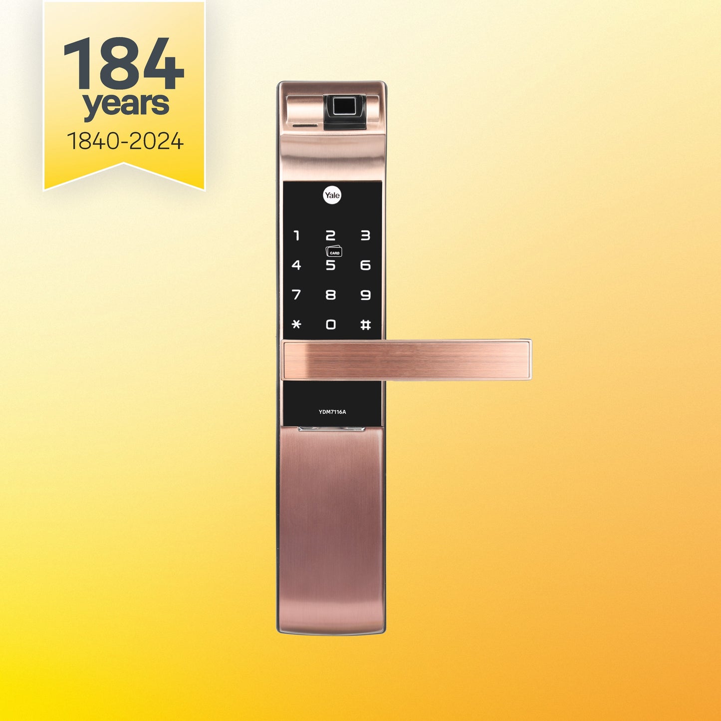 YDM 7116A Smart Lock, Red Bronze YDM 7116A Smart Lock with Fingerprint, PIN Code, RFID Card, Mechanical Key, Bluetooth module, Works with Yale Home App