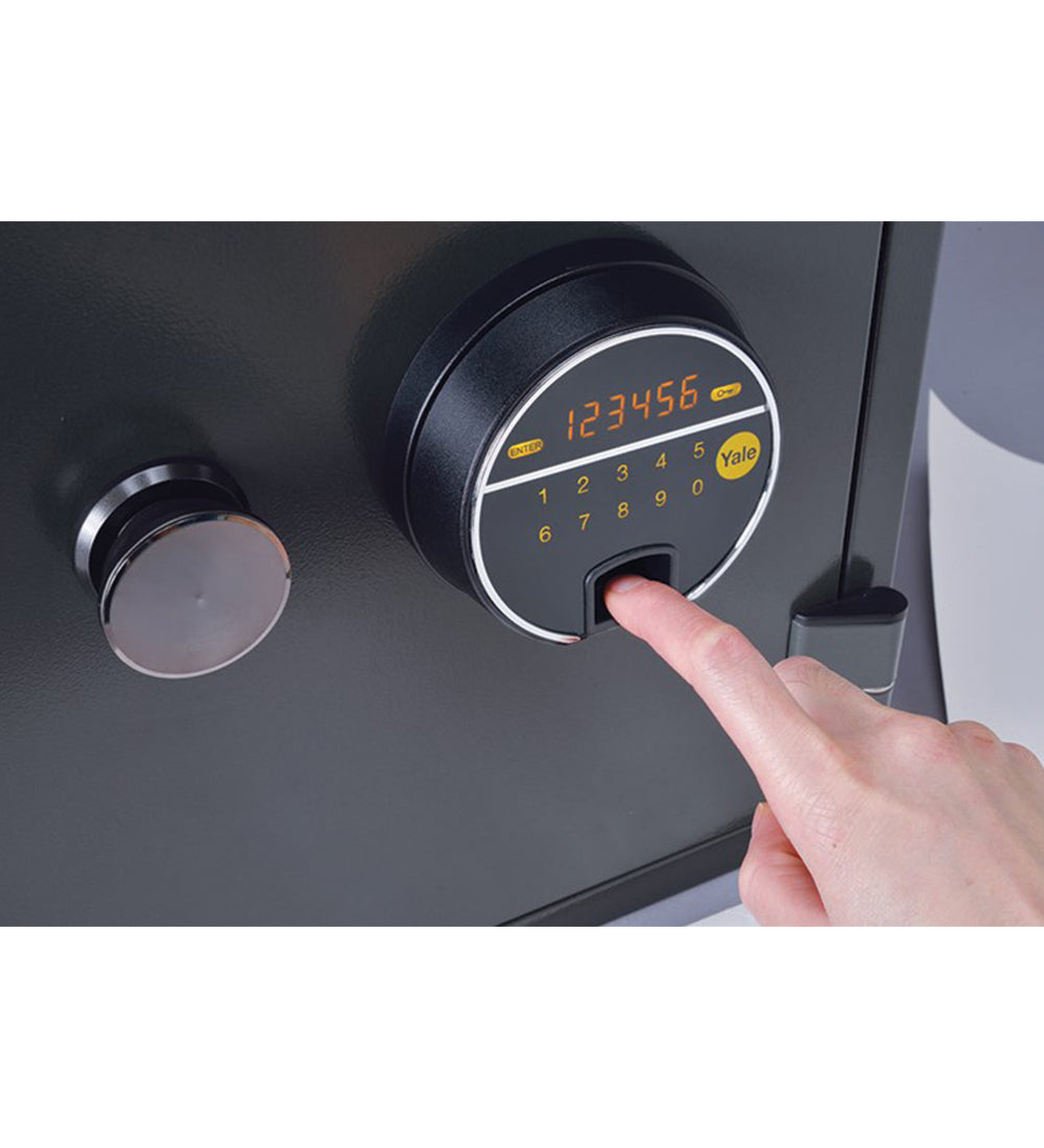 YFF/420/FG2 Biometric Safe Locker, 60 Min Fire Resistance, Black, 25 Litre