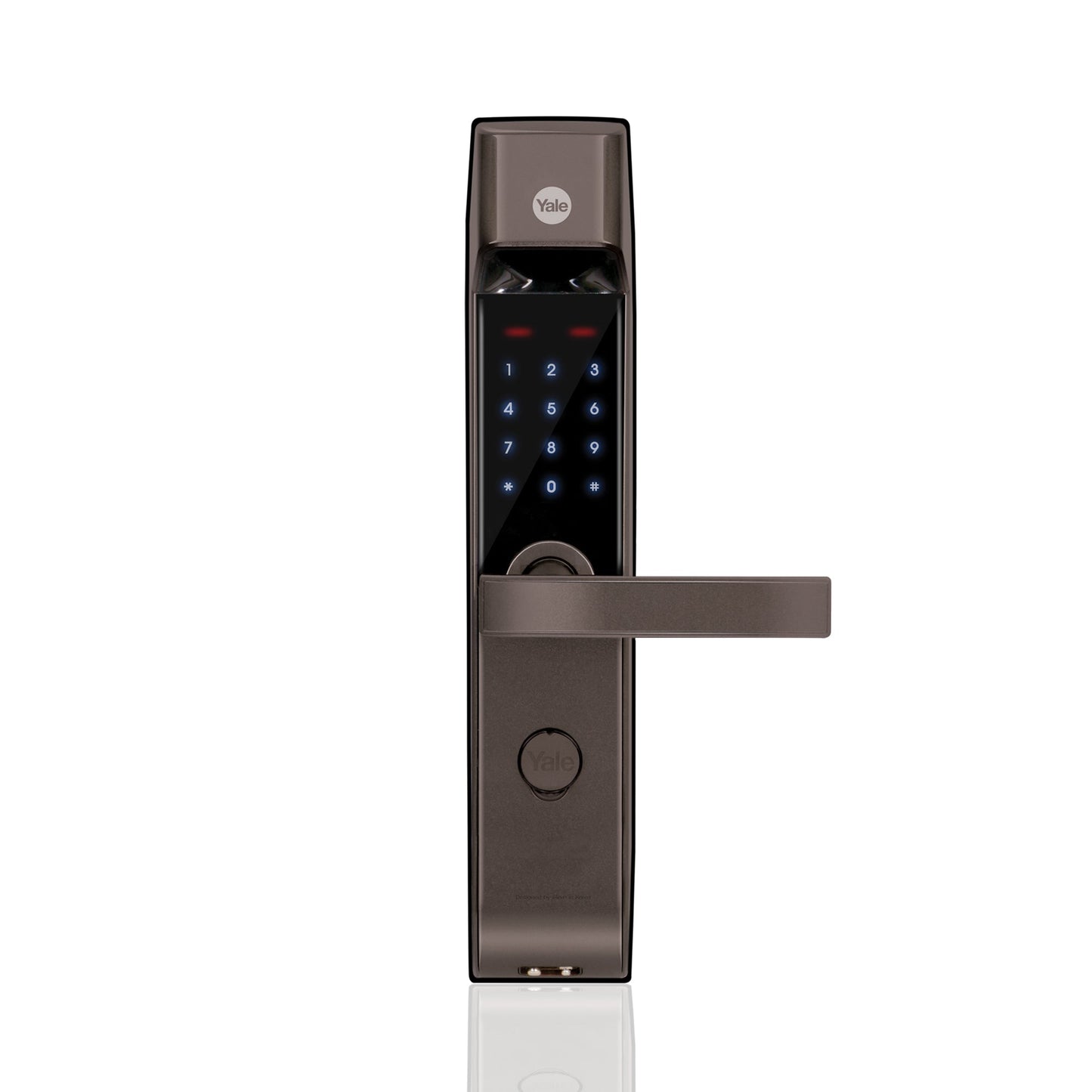 YDM 4115 -A Series, Smart Lock, Brown with Fingerprint, PIN, manual key and Yale Home App With Bluetooth Module and Wifi Connect Bridge