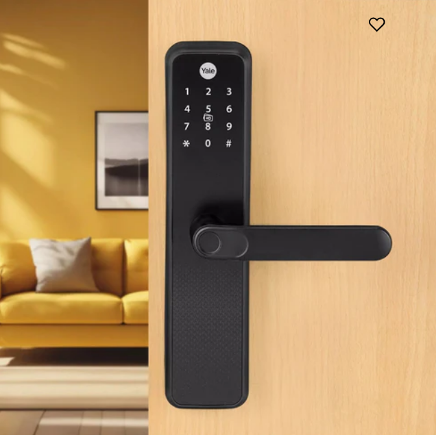 Yale Zuri S (Black) Smart Lock with 5 way unlocking (Fingerprint, PIN, RFID, Manual Key and Built-in Bluetooth to Access through Home App) Included Connect Wifi Bridge