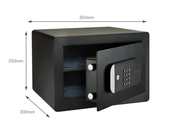 YSS/250/EB1 Smart Digital Safe Locker-Home, PIN, Black, Mobile APP