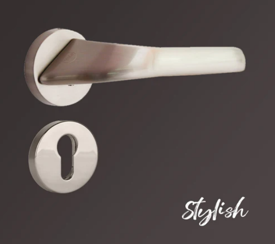 YPBL-802-SS Solid Brass Lever Handle, Satin Nickel