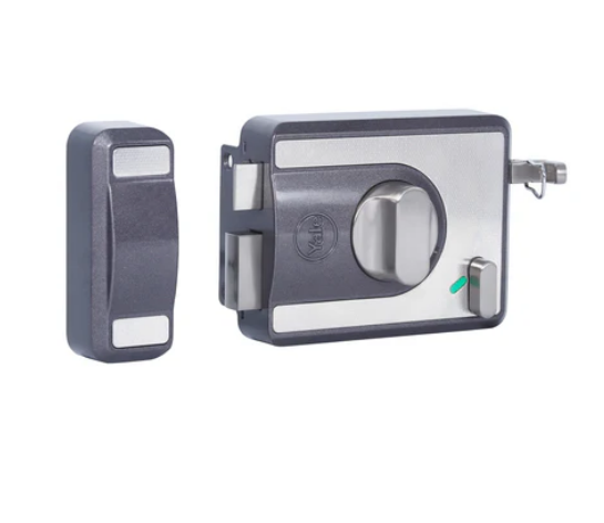 CBS-Cinco Stark Series Premium Rim Main Door Lock , Knob Inside, Grey