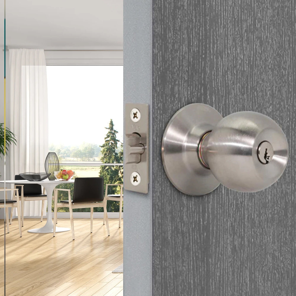 CA5127 Knobset 60/70mm B/S, Entrance, Satin Steel