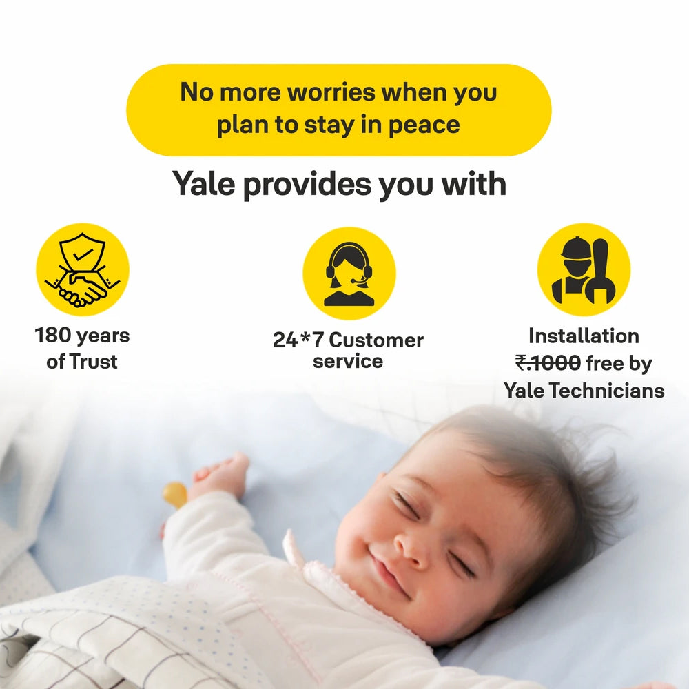 YDM 4109- A Series, Biometric Smart Lock, Gold