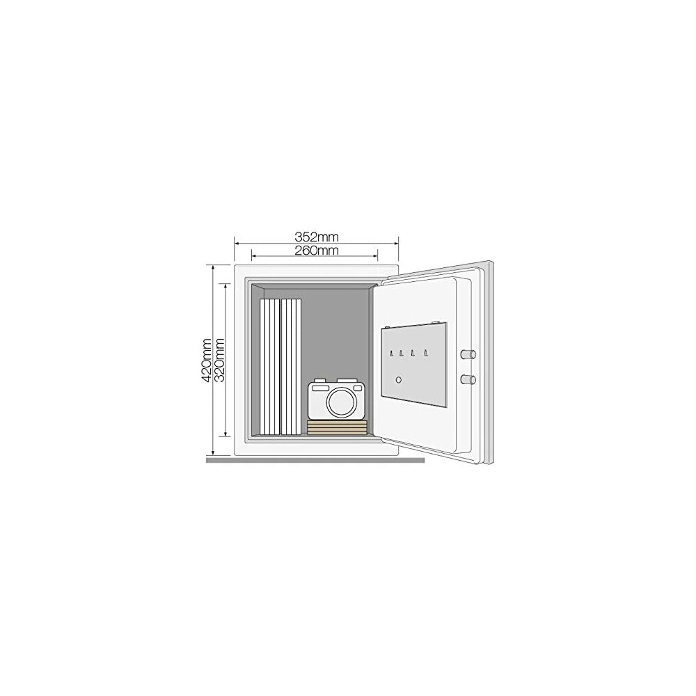 YFM/420/FG2 - Electronic Office Fire Safe Locker Box (Large)