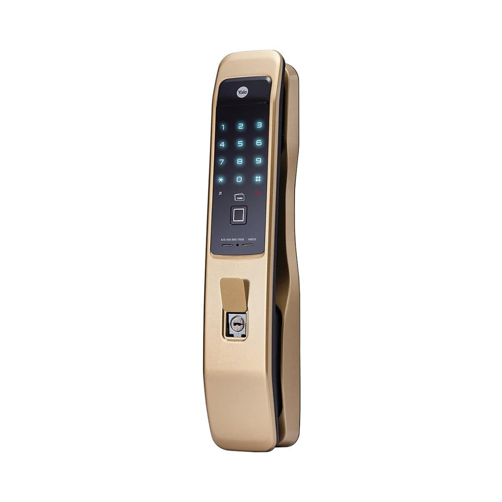 YMI 70 CG - A Series Push Pull Smart Lock, Red Gold (Bluetooth Module and Wifi Bridge Included)