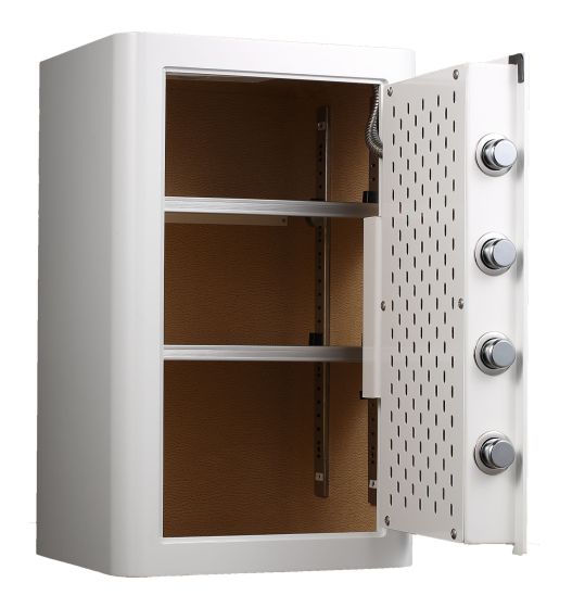 Classic Fingerprint Safe Locker for home and office 580/W1 - White, Multi Bolt Locking