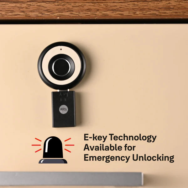 Yale YLDRPC Biometric Smart Premium Wardrobe Lock - Black / Rose Gold