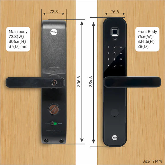 Yale YDM7220A Biosecure Smart Lock with Fingerprint, PIN, RFID and Manual Key