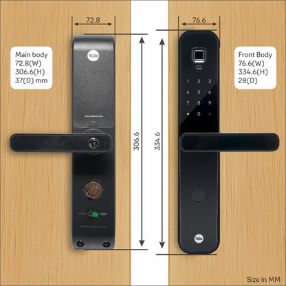 Yale YDM7220A Biosecure Smart Lock with Fingerprint, PIN, RFID and Manual Key