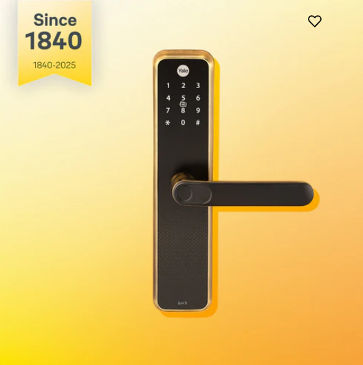 Yale Zuri Smart Lock (Antique Bronze) with 5 way unlocking (Fingerprint, PIN, RFID, Manual Key) and Built-in Bluetooth (To Access through Home App)