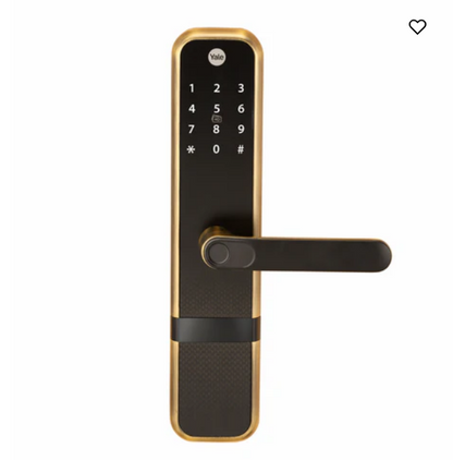 Yale Zuri Smart Lock (Antique Bronze) with 5 way unlocking (Fingerprint, PIN, RFID, Manual Key) and Built-in Bluetooth (To Access through Home App)