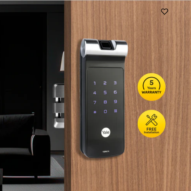 YDR 41A- Biometric Smart Lock suitable for Double Door and Sliding Door, vertical locking