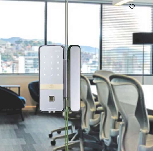 YDG 413 GL Biometric Smart Glass Door Lock, Mirror Finish